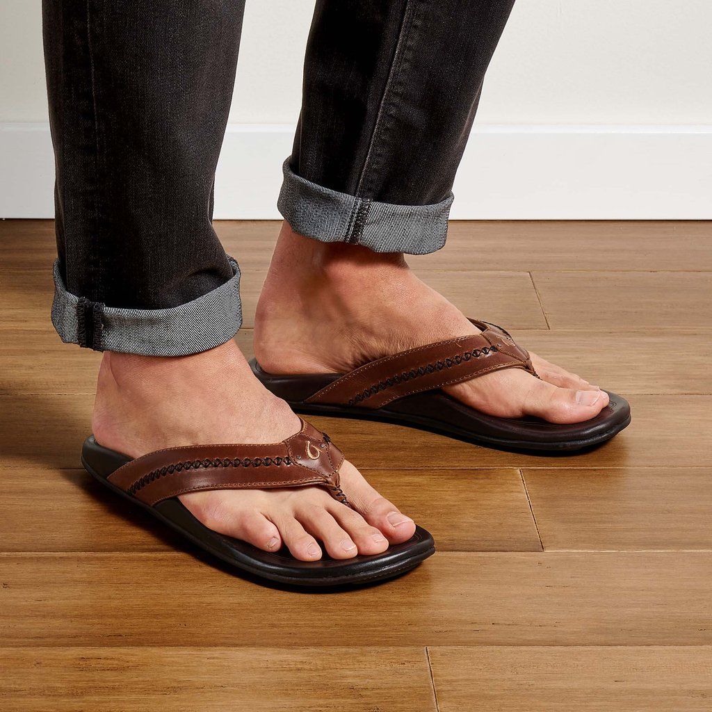 Sandalias Olukai Mea Ola - Chanclas Hombre Cafes 20621-958